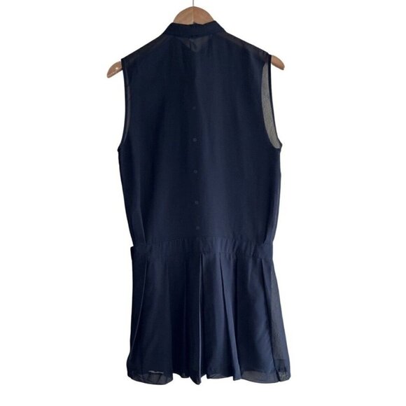 DIESEL Women's Black Chiffon D-Nedora-A Pleated Button Shift Dress $248 size XS - Picture 12 of 15